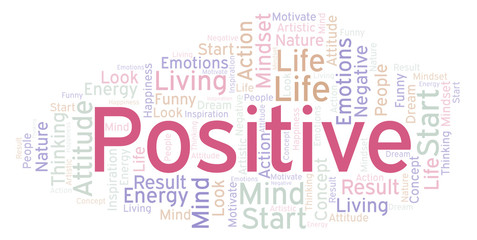 Obraz premium Positive word cloud, made with text only.