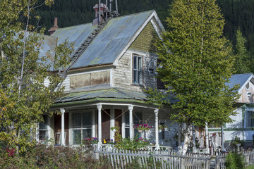 September 15 2018 Dawson Canada. Old house in Dawson Yukon Canada