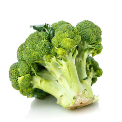 Ripe broccoli. Isolated on a white background