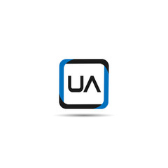 Initial Letter UA Logo Template Design
