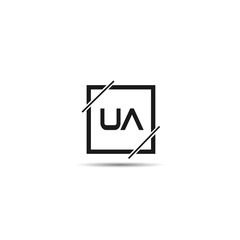 Initial Letter UA Logo Template Design
