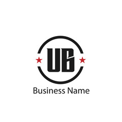 Initial Letter UB Logo Template Design