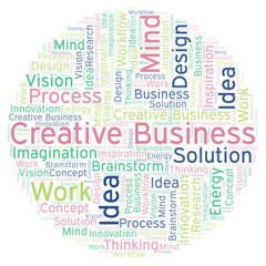 Obraz premium Creative Business word cloud, made with text only.