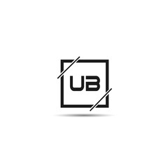 Initial Letter UB Logo Template Design