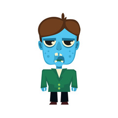 Cartoon standing zombie character