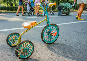Vintage children's tricycle second half of XX century.