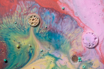 Creative background with abstract oil painted waves