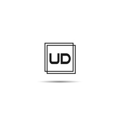 Initial Letter UD Logo Template Design