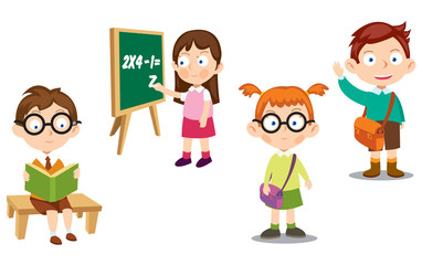 Kids Learning in School