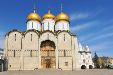 The Cathedral of the Archangel (Arkhangelsky sobor), Russian Orthodox church dedicated to the Archangel Michael in Moscow, Russia.