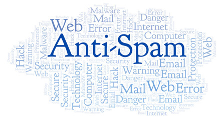 Obraz premium Anti-Spam word cloud.