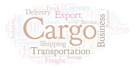 Obraz premium Cargo word cloud.