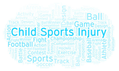 Fototapeta premium Child Sports Injury word cloud.
