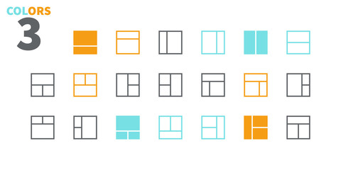 Obraz na płótnie Canvas Layout UI Pixel Perfect Well-crafted Vector Thin Line Icons 48x48 Ready for 24x24 Grid for Web Graphics and Apps with Editable Stroke. Simple Minimal Pictogram Part 1-6