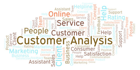 Customer Analysis word cloud.