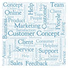 Fototapeta premium Customer Concept word cloud.