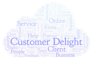 Customer Delight word cloud.