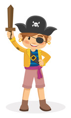 Cartoon of children pirate
