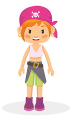 Beautiful pirate girl