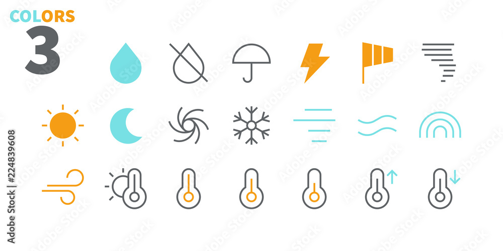 Poster weather ui pixel perfect well-crafted vector thin line icons 48x48 ready for 24x24 grid for web grap