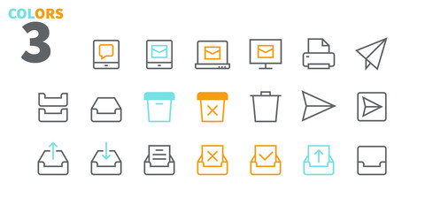 Email UI Pixel Perfect Well-crafted Vector Thin Line Icons 48x48 Ready for 24x24 Grid for Web Graphics and Apps with Editable Stroke. Simple Minimal Pictogram Part 2-5