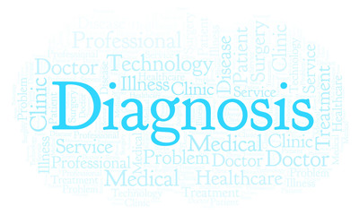 Fototapeta premium Diagnosis word cloud.