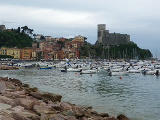 Fototapeta na wymiar View of Lerici, Liguria, Italy