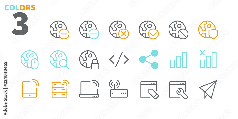 Poster network ui pixel perfect well-crafted vector thin line icons 48x48 ready for 24x24 grid with editabl