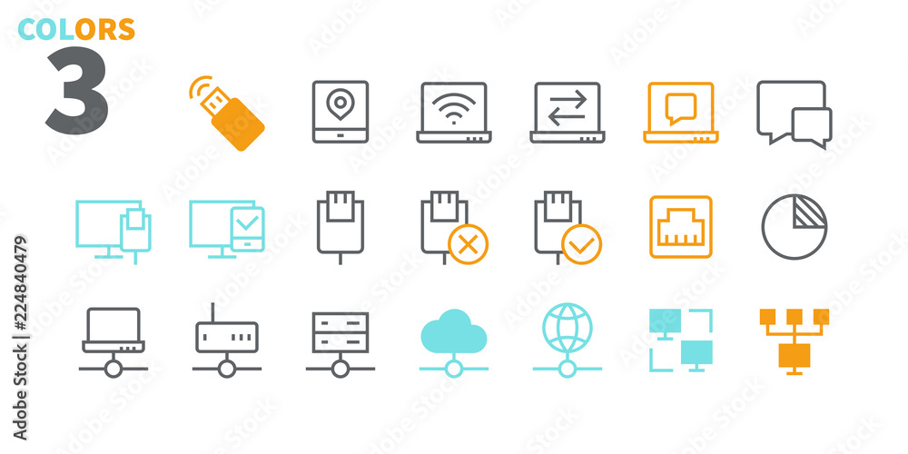 Poster network ui pixel perfect well-crafted vector thin line icons 48x48 ready for 24x24 grid with editabl