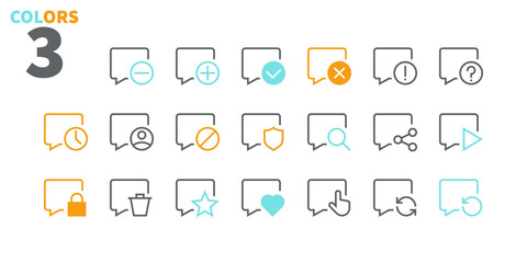 Messages UI Pixel Perfect Well-crafted Vector Thin Line Icons 48x48 Ready for 24x24 Grid for Web Graphics and Apps with Editable Stroke. Simple Minimal Pictogram Part 3-5