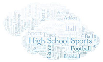 Fototapeta na wymiar High School Sports word cloud.