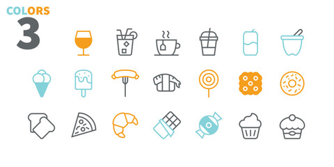 Food UI Pixel Perfect Well-crafted Vector Thin Line Icons 48x48 Ready for 24x24 Grid for Web Graphics and Apps with Editable Stroke. Simple Minimal Pictogram Part 2-3