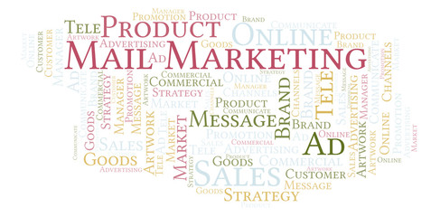 Word cloud with text Mail Marketing.