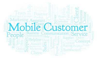 Mobile Customer word cloud.