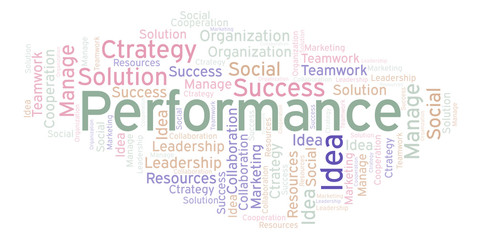 Fototapeta premium Word cloud with text Performance.