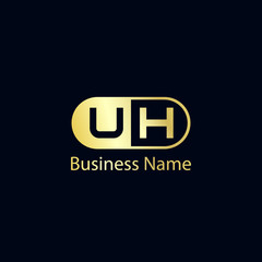 Initial Letter UH Logo Template Design