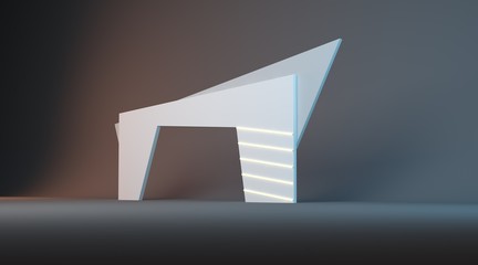 3d rendering of a branding exhibition design for a logo placing or other uses