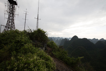 small fisher village on a river in asia china
