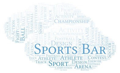 Fototapeta premium Sports Bar word cloud.