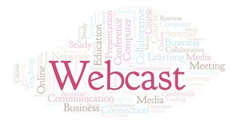 Obraz premium Word cloud with text Webcast.