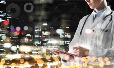 Concept of hard-working doctor