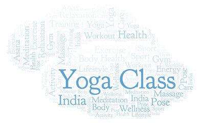 Yoga Class word cloud.