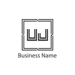 Initial Letter UJ Logo Template Design