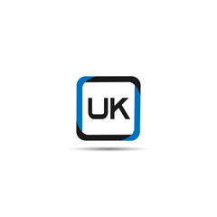 Initial Letter UK Logo Template Design