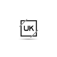 Obraz premium Initial Letter UK Logo Template Design