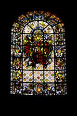 Saumur. Vitrail de l'église Notre-Dame des Ardilliers  Maine et Loire. Pays de Loire
