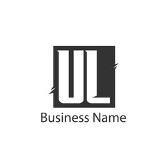 Initial Letter UL Logo Template Design