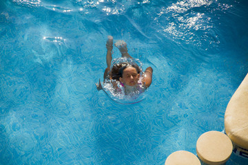 girl in pool
