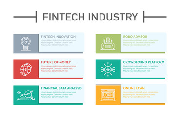 Fintech Industry Infographic Icons
