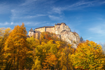 The medieval Orava Castle in autumn, Slovakia, Europe.